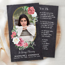 Eleganten Fotopatron för memoriakortet - Blommigt Visitkort