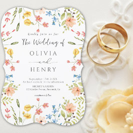 Eleganten Garden Wedding Wedding Inbjudningar