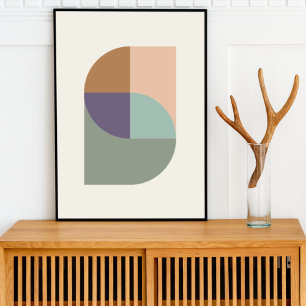 Eleganten Geometrisk Abstrakt har matats ut med mo Poster
