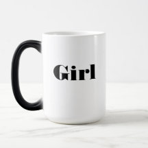 eleganten "Girl" Namn Text Prated Drinkware