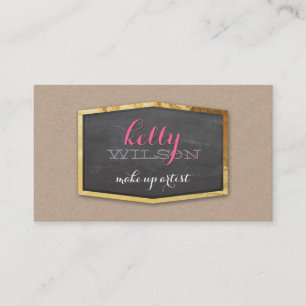 Eleganten GLAMOROUS guld foil eco Natural Kraft Visitkort