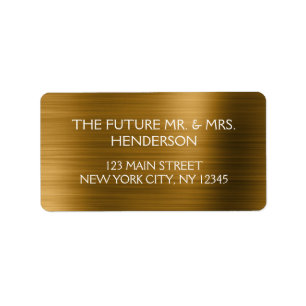 Eleganten Gold Foil Modern Luxury Bröllop Adressetikett