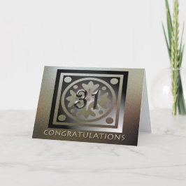 Eleganten Golden för 31a för anställda Kort