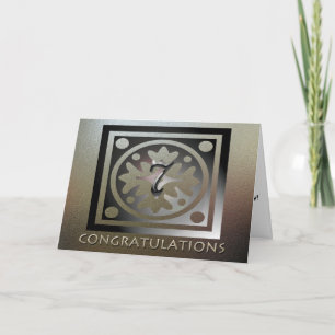 Eleganten Golden för medarbetares 7:e-årsdag Kort