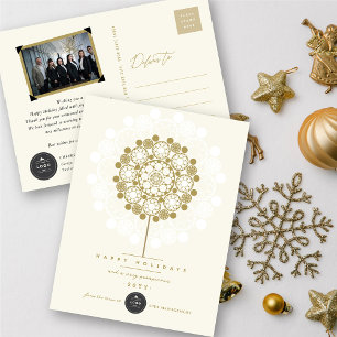 Eleganten Golden Prosperous Bloom Your Business Lo Helg Vykort