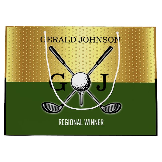Eleganten Golf Monogram Large Gift med minimal Anp (Framsidan)