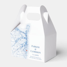 Eleganten Gren vid Karta vid Bröllop Presentaskar