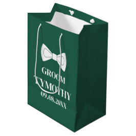 Eleganten Groom Emerald Grönt Modern Gifts Bröllop