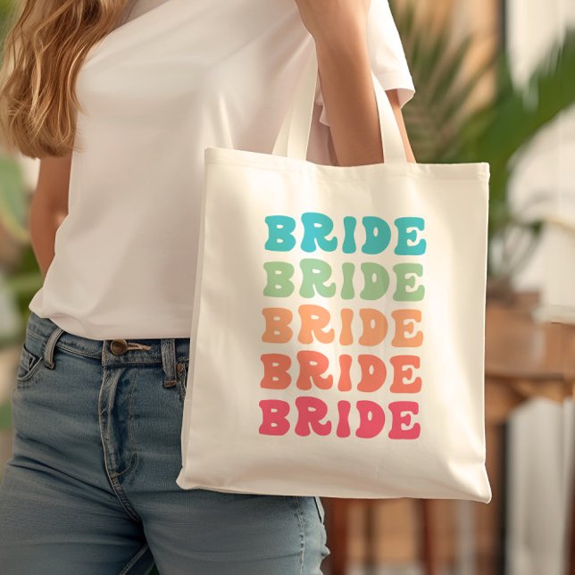Eleganten Groovy, Tropical Sunset Bride Gradient Tygkasse (Skapare uppladdad)