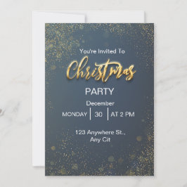 Eleganten guld, jul Party Julkort