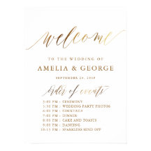 Eleganten Guld Typography Script Poster