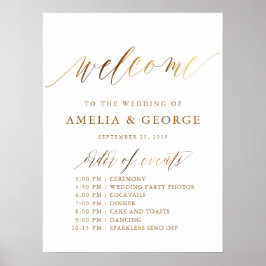 Eleganten Guld Typography Script Poster