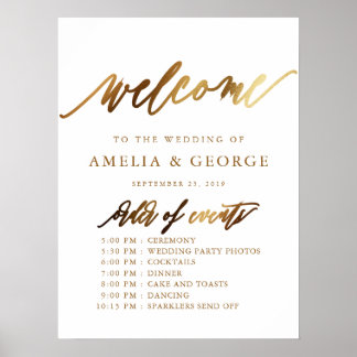 Eleganten Guld Typography Script Poster