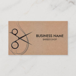 Eleganten Hair Stylist Sissors and Hairs Barber Visitkort