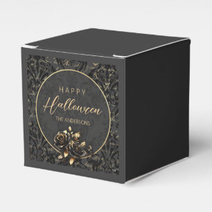 Eleganten Halloween, den gotiska svarta dammen gul Presentaskar