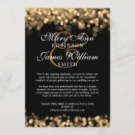 Eleganten har ändrats i Bröllop Guld Ljus Inbjudningar