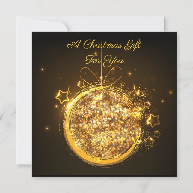 eleganten helgdag för julklumpen guld glitter (Framsida)