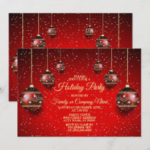Eleganten Helgdagarna Jul Party Golden Red Winter