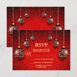 Eleganten Helgdagarna Jul Party Golden Red Winter  OSA Kort