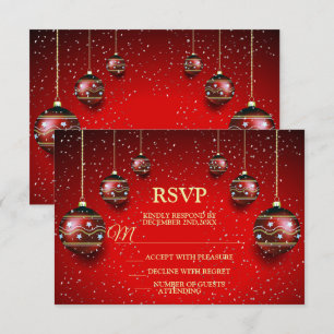 Eleganten Helgdagarna Jul Party Golden Red Winter OSA Kort