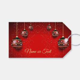 Eleganten Helgdagarna Jul Party Golden Red Winter  Presentetikett