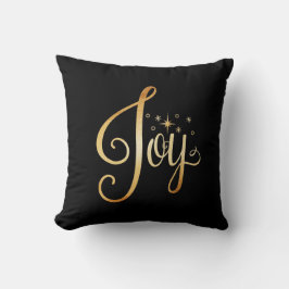 eleganten "Joy" Black Guld Helgdag Säsong Kudde