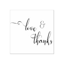 Eleganten kärlek & tack, slimmad skripttypografi