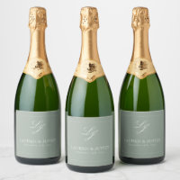 Eleganten Klassisk Grönt, , monogram, skript Bröll