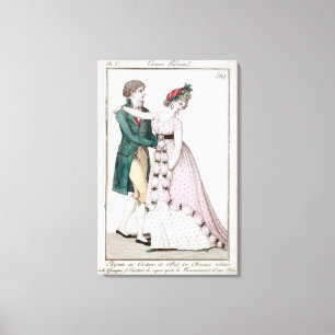Eleganten kopplar ihop att dansa waltzen canvastryck