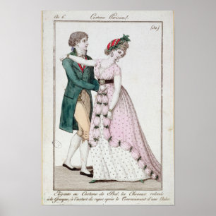 Eleganten kopplar ihop att dansa waltzen poster