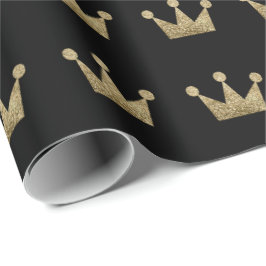 Eleganten Krona Guld Sepia Black Metallic Minimali Presentpapper