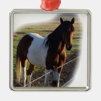 Eleganten kvadrerar metallprydnaden julgransprydnad metall