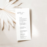 eleganten "Låt oss ät" Svartvit Bröllop Meny<br><div class="desc">Den här elegantens moderna bröllop-meny är det perfekt sättet att göra ditt bröllop mer sofistikerat. Med en ren och modern typografi på en klassisk vit bakgrund är denna menydesign både tidlös och snyggt. Med anpassade text fält kan du enkelt lägga till egna menyalternativ och anpassa menyn så att den passar...</div>