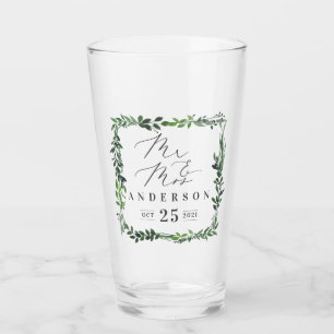 Eleganten Leafy vattencolor Glaskopp