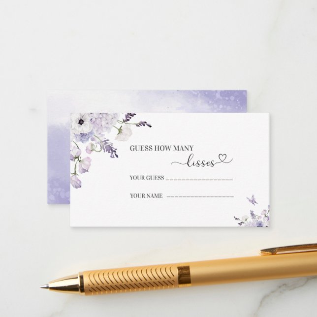 Eleganten Lilac blommor duschar hur m Tilläggskort (Fram/Back In Situ)