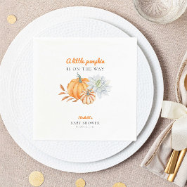 Eleganten Little Pumpkin Baby Shower Simple Pappersservett