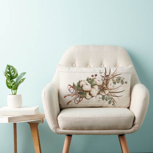 Eleganten Lumbar Dekorativ kudde i bomullsskorgen (Stol)