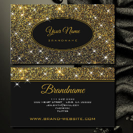 Eleganten Luminous Stars i lyxur Golden Glitter Gl Visitkort