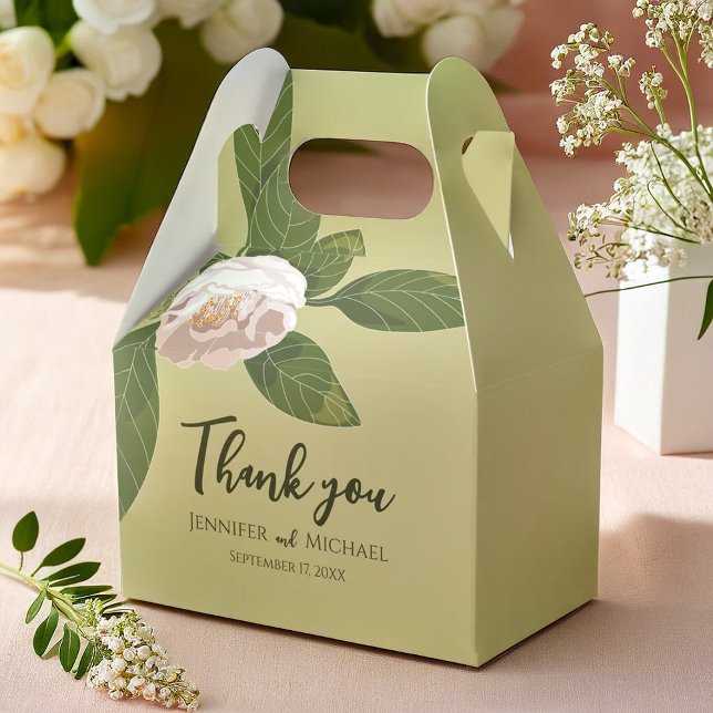 Eleganten Lush Flower och Greenery Presentaskar (Lush Flower and Greenery Elegant Favor Boxes)