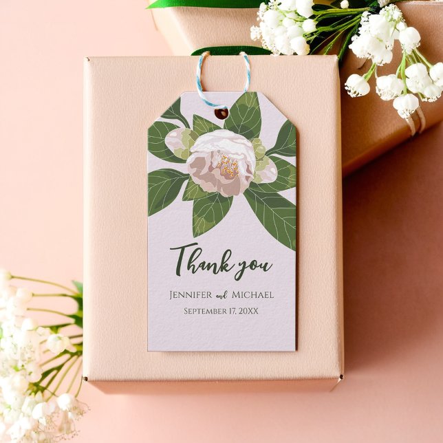 Eleganten Lush Flower och Greenery Presentetikett (Lush Flower and Greenery Elegant Gift Tags)