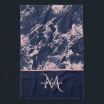 Eleganten Luxury i marble Marble Guld Kökshandduk<br><div class="desc">Klassisk lyxdesign för elegant med monogram som innehåller marmor och Ro Guld Marble Glitter. Mallen har konfigurerats så du behöver bara lägga till ditt namn för att slutföra designen. Matchande tillbehör i butiken.</div>