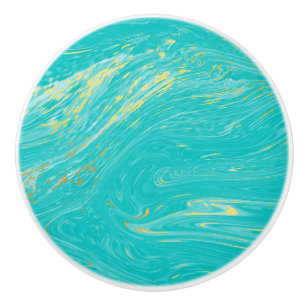 Eleganten Marble guld Blue - modern design Knopp