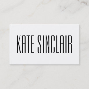 Eleganten Minimalistisk svart och vit modern Visitkort