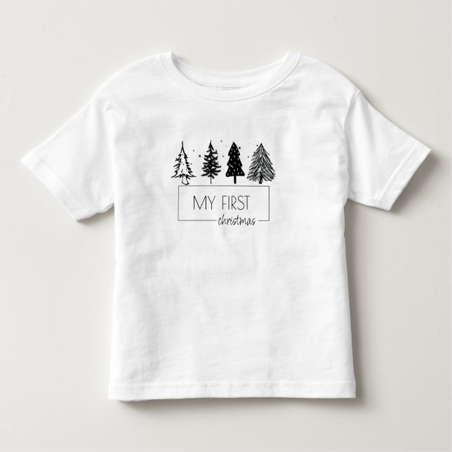 Eleganten Minimerar min första jul T Shirt (Framsida)