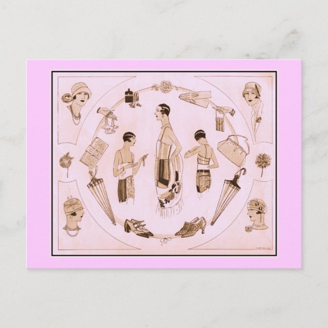 eleganten Mode Vykort (Framsida)