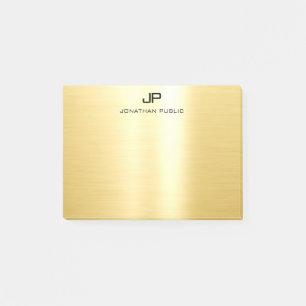 Eleganten Modern enkel design i Trendiget Guld Post-it Block