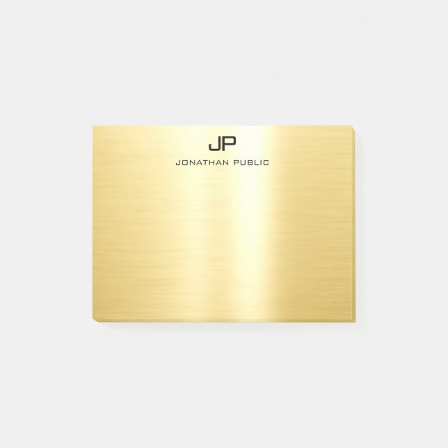 Eleganten Modern enkel design i Trendiget Guld Post-it Block (Framsida)