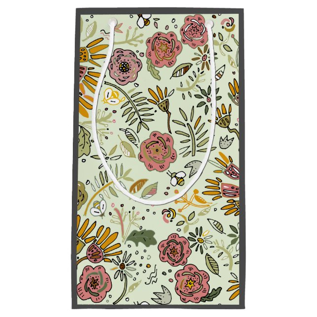 Eleganten Modern för Blommigt av vattenfärger, bib (Framsidan)