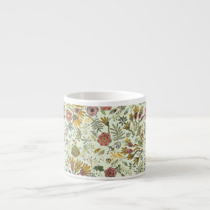 Eleganten Modern för Blommigt av vattenfärger, bib Espressomugg
