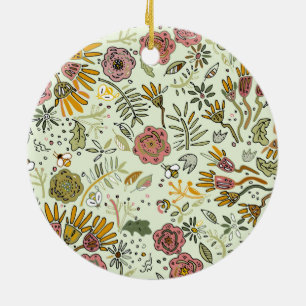Eleganten Modern för Blommigt av vattenfärger, bib Julgransprydnad Keramik